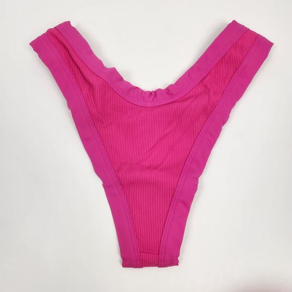 L*Space Anna Bikini Bottom in Bougainvillea Pink Size Small Bitsy Cut NWT - Picture 3 of 5